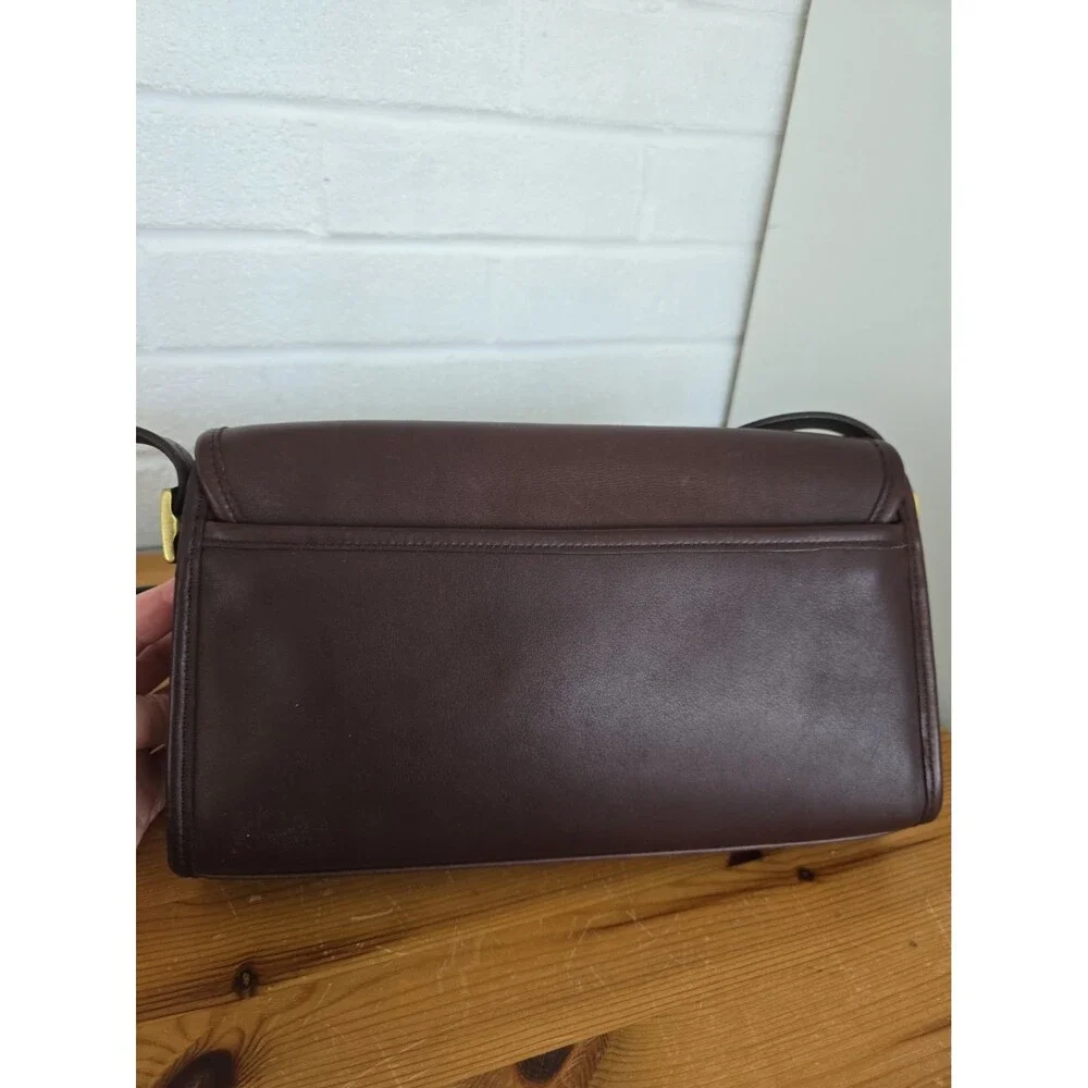 Vintage Coach Allison Flap Bag 9072 Mahogany Leather 90's